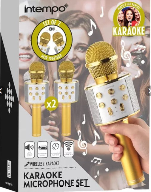 Intempo Wireless Karaoke Microphones, Set Of 2 ---  20 PZ